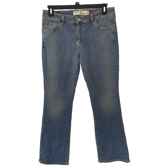 Levi's Women's Jeans Size 13M JR Blue 518 Superlow Bootcut Denim 34" x 30.5" - Picture 1 of 14